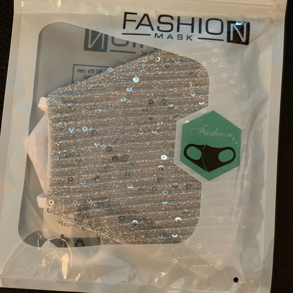 Silver Sequined Masks